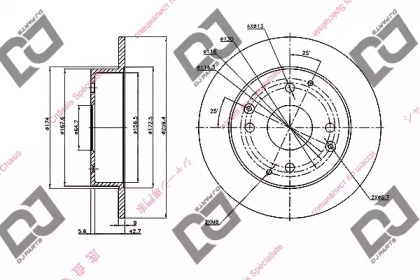 Тормозной диск DJ PARTS BD1042